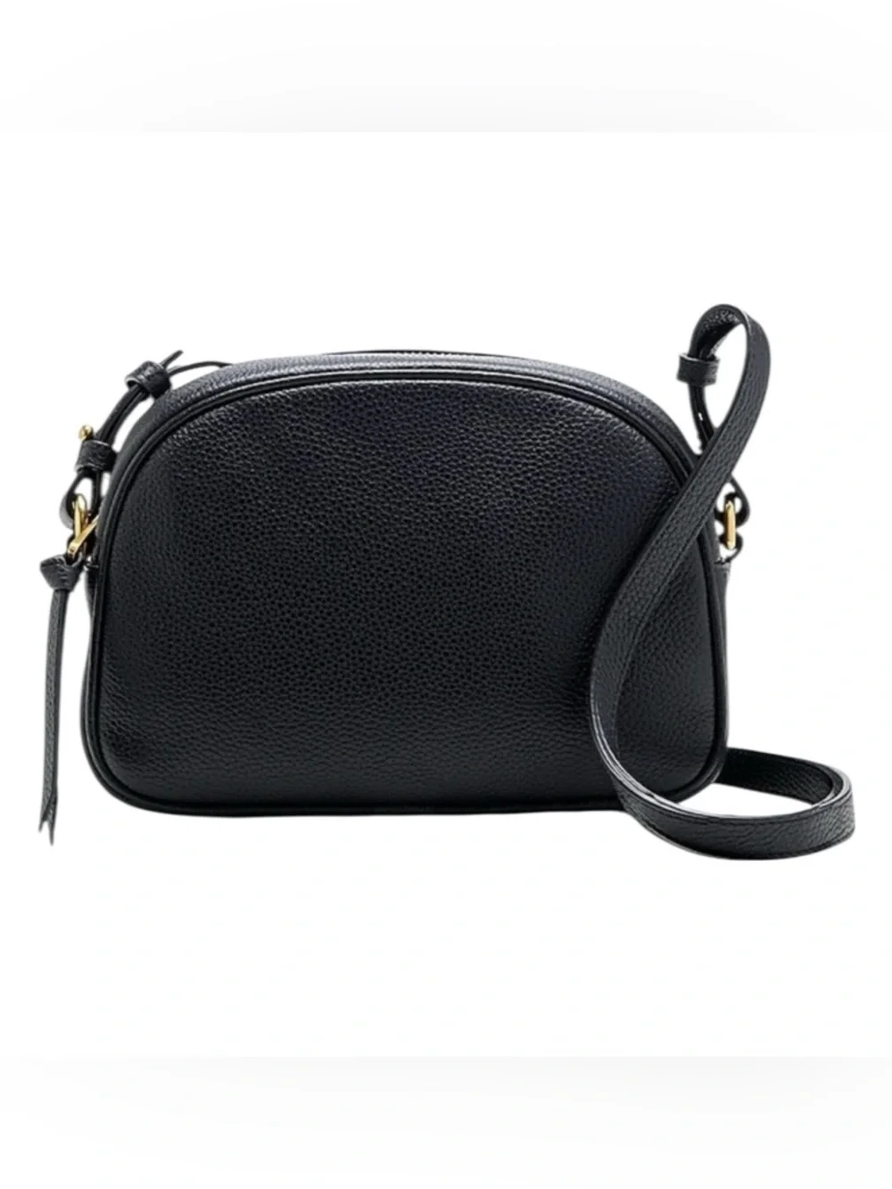 J. Crew Devon Camera Bag Black Leather Crossbody